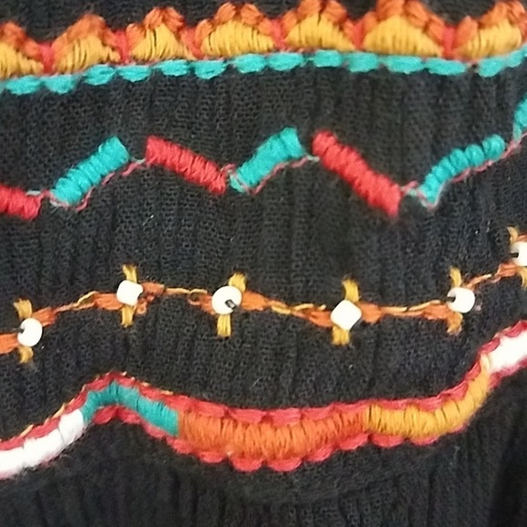 𝅺NWT Divided H&M boho blouse sz 4 tassle embroidery - Picture 7 of 7